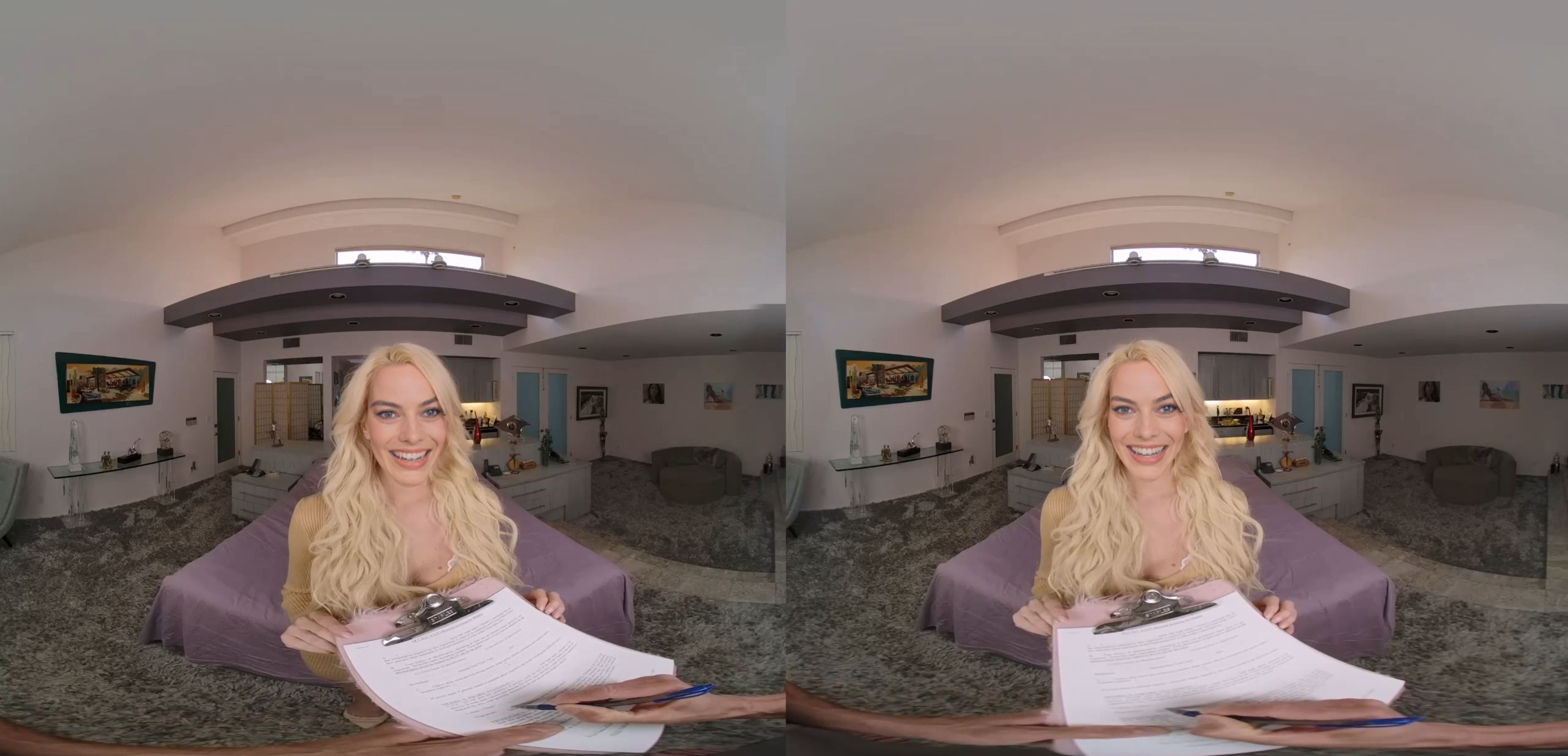 Not Margot Robbie fucks a fan in VR!