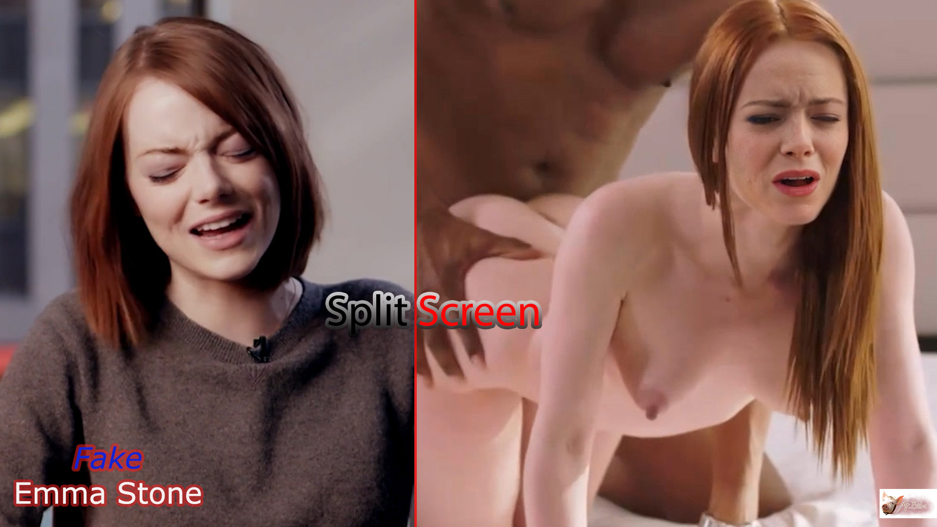 Fake Emma Stone - (trailer) -5-  / Split Screen /  Free Download